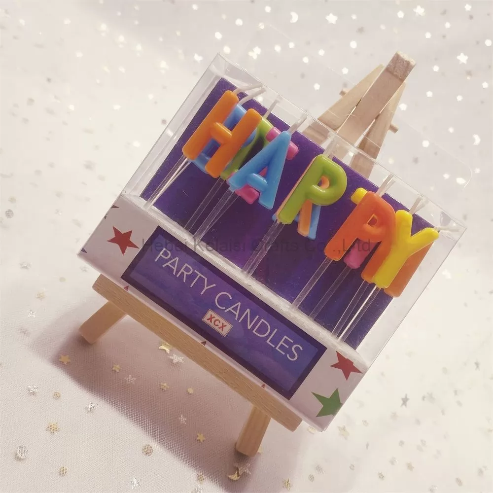 Solid Color Candy Color Birthday Alphabet Cake Decoration Candle