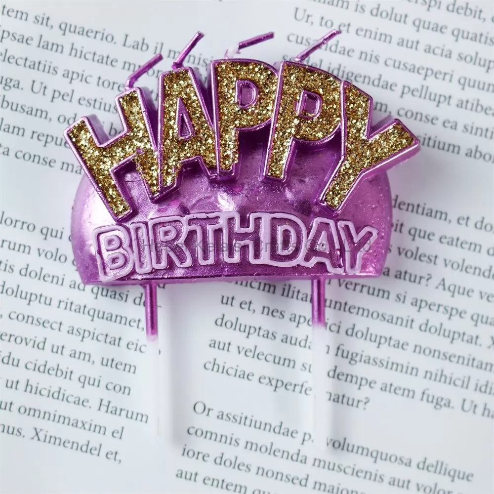 light luxury retro letter card cake decorative festive birthday party candles