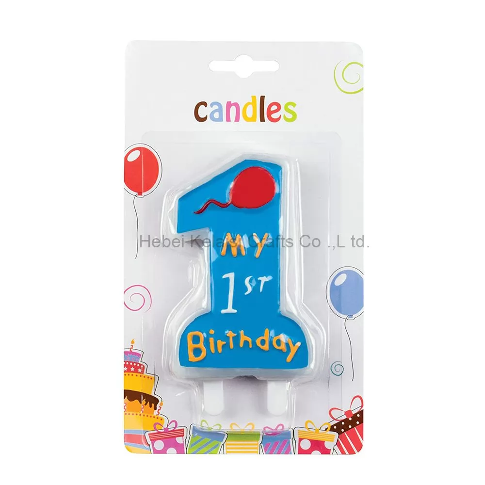 Large 1 year old Digital Birthday Candle