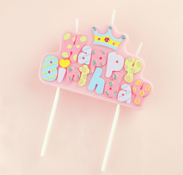 Children's party birthday alphabet candle