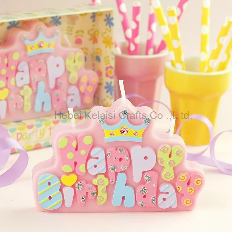 Children's party birthday alphabet candle