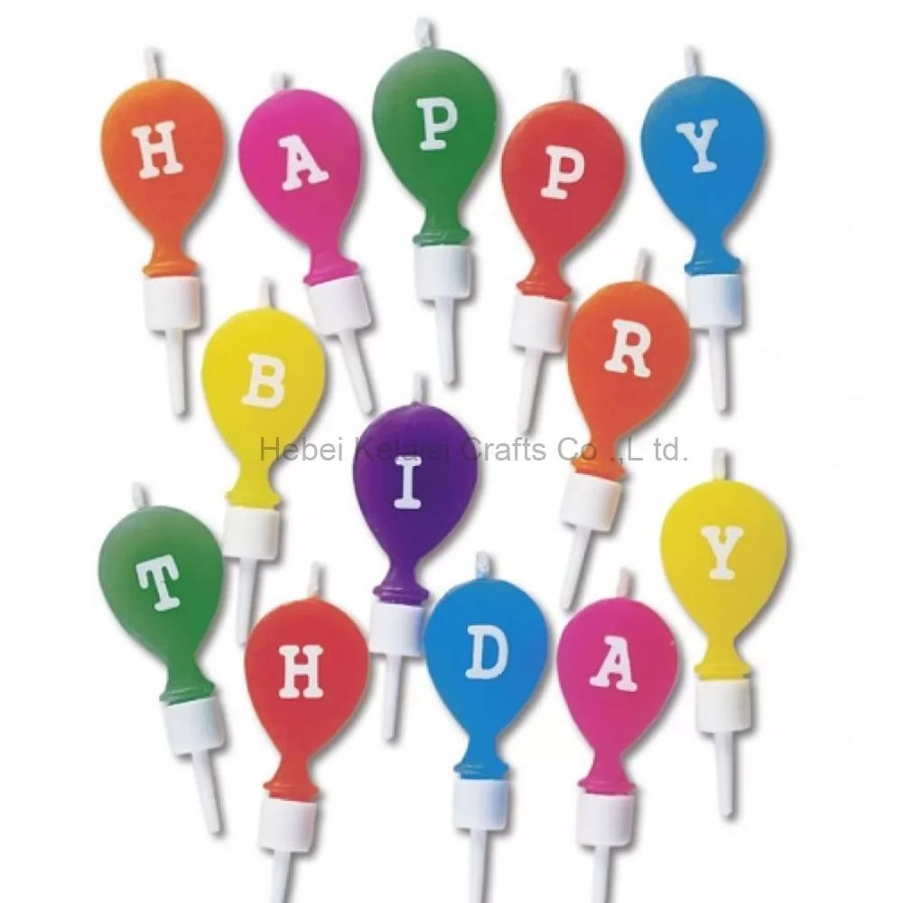 Balloon shaped birthday letter candle
