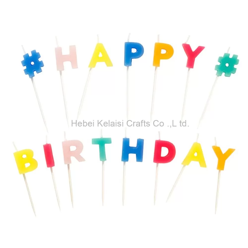 HAPPY BIRTHDAY COLORFUL BIRTHDAY CANDLES