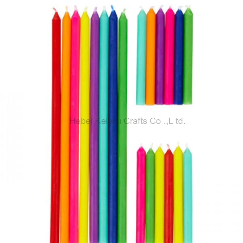 colorful pencil shape birthday candles