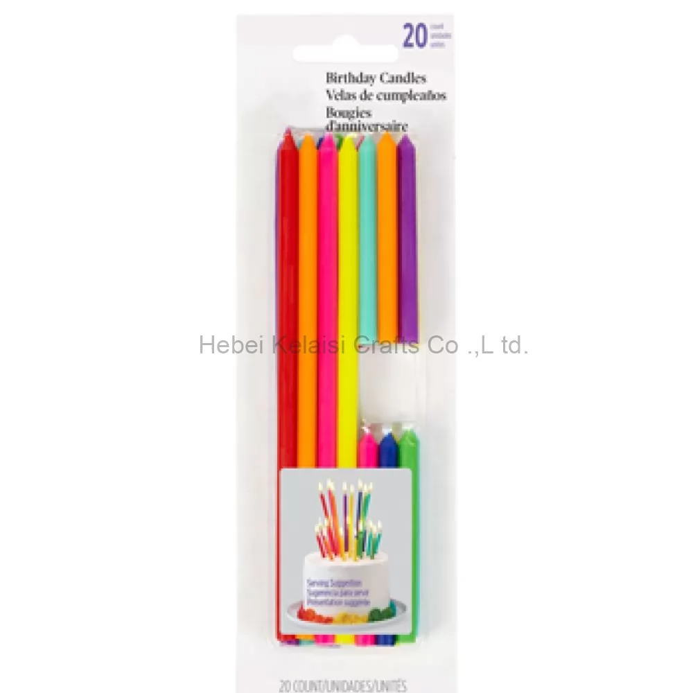 colorful pencil shape birthday candles