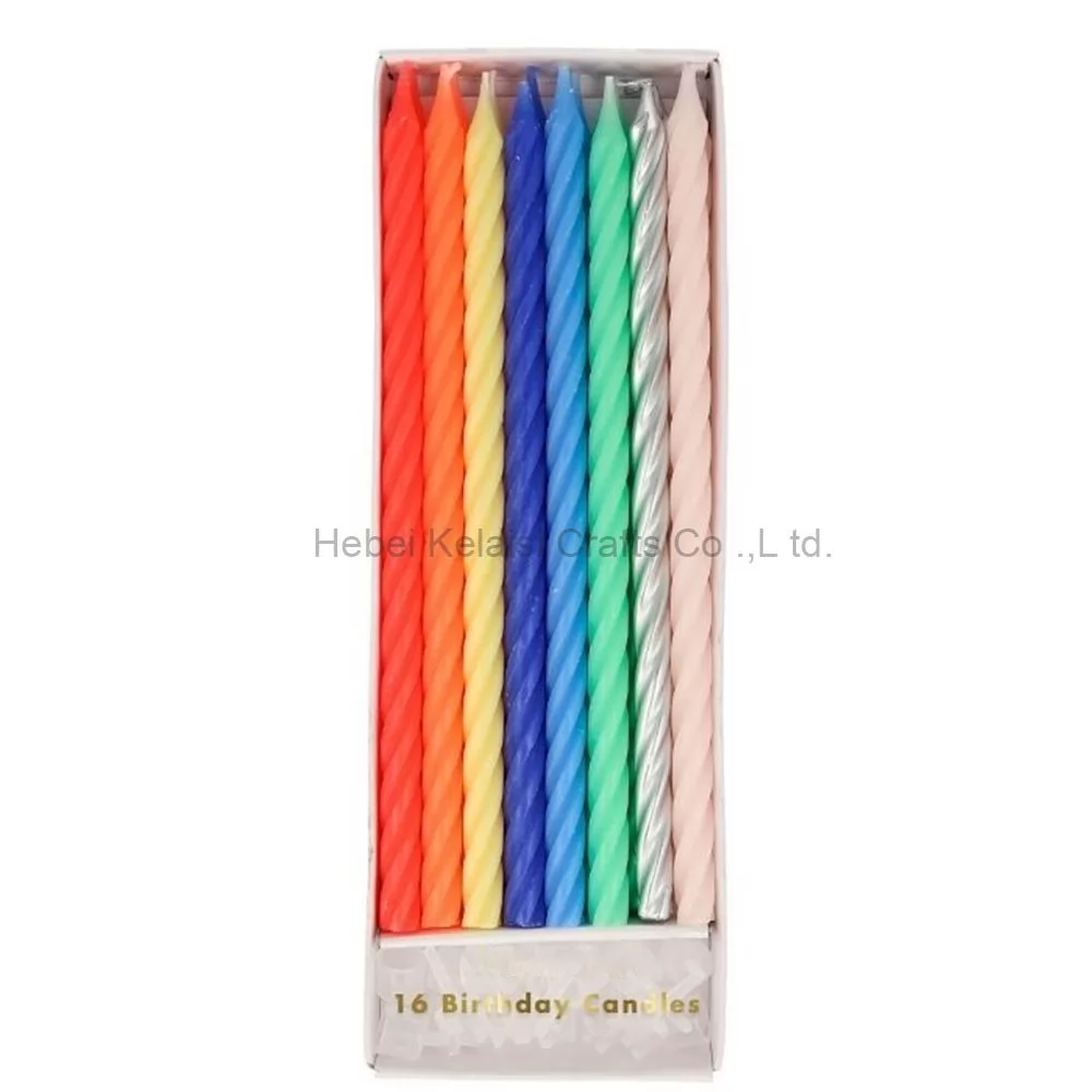 Long Thin Wavy Spiral Birthday Candles