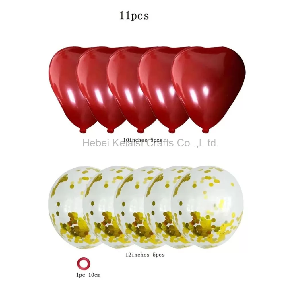 11pcs Heart Decorative Balloon Set