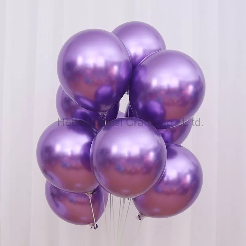 Thickened 12 inch metallic texture latex balloon