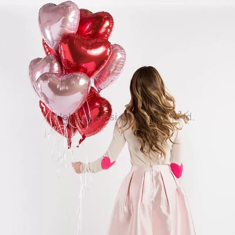 9pcs Valentine's Day Slogan Graphic Heart Shaped Balloon