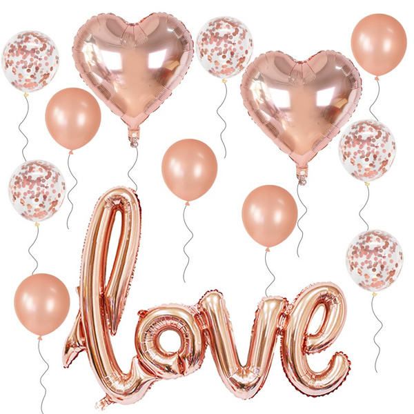 13pcs set Love Heart Foil Balloon Set