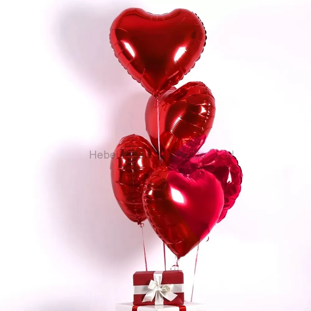 5pcs Heart Shaped Balloon Set