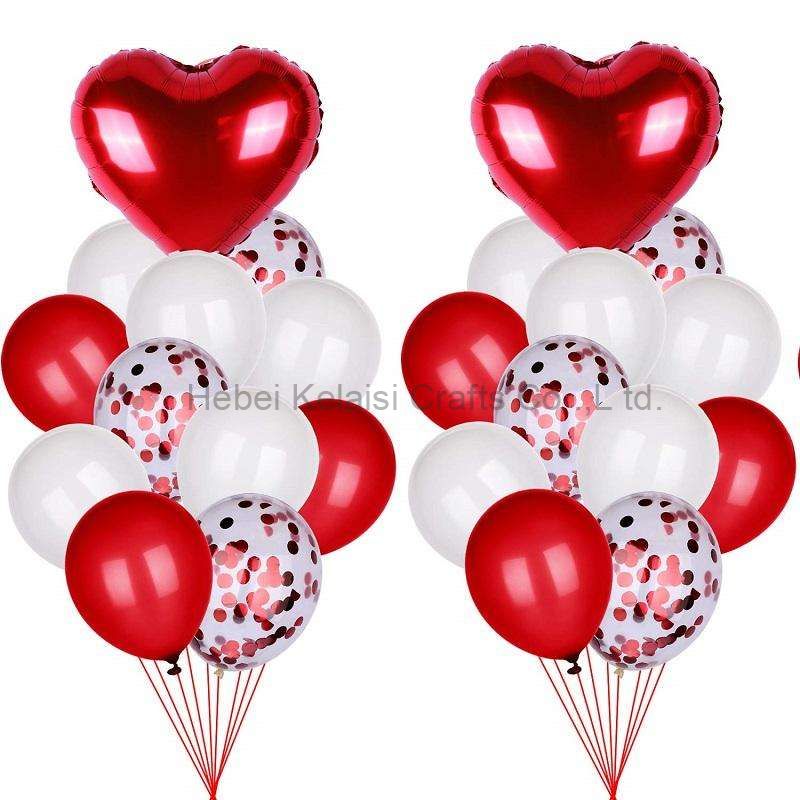 Valentine's Day foil with confetti balloons
