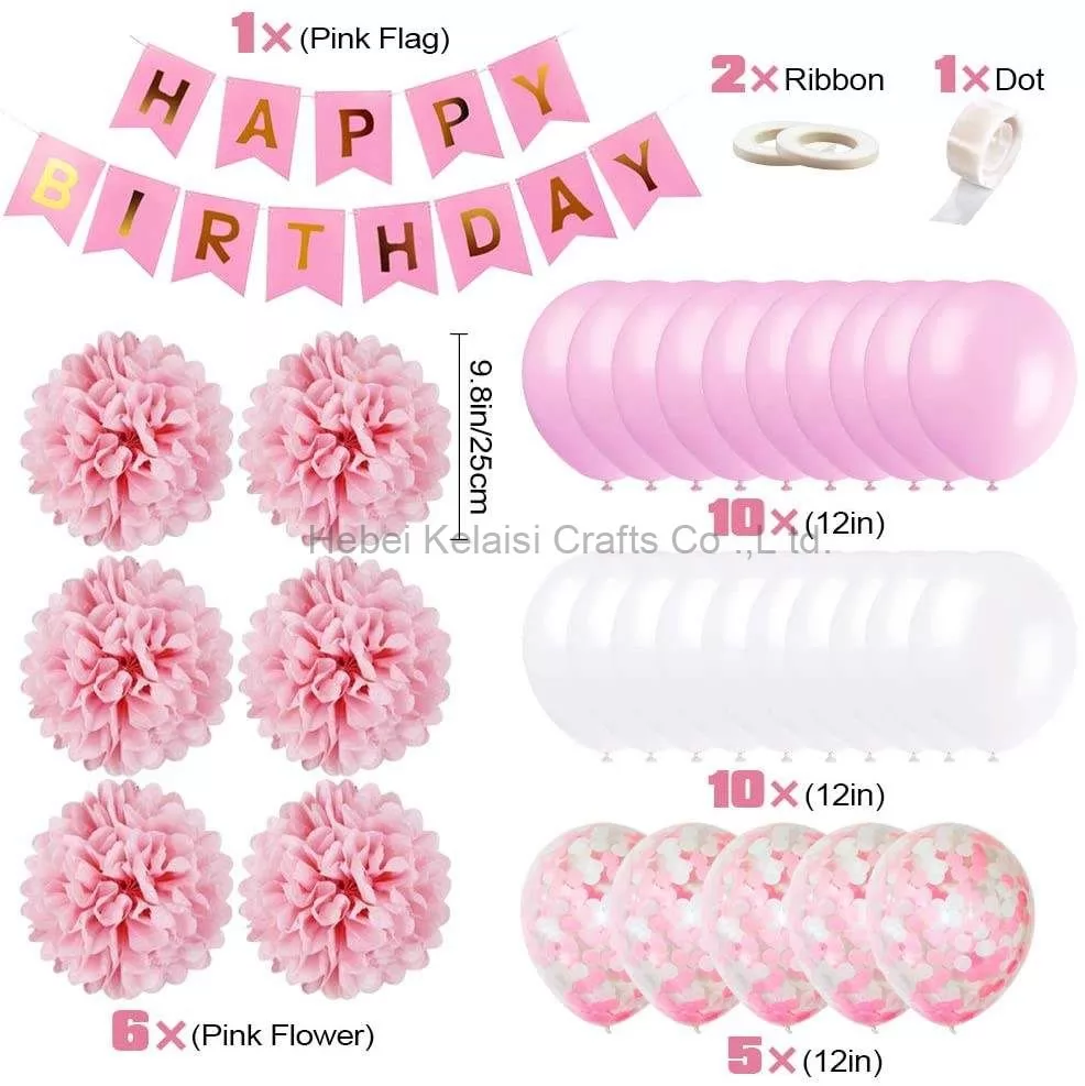 Happy Birthday Party Latex Balloon Set