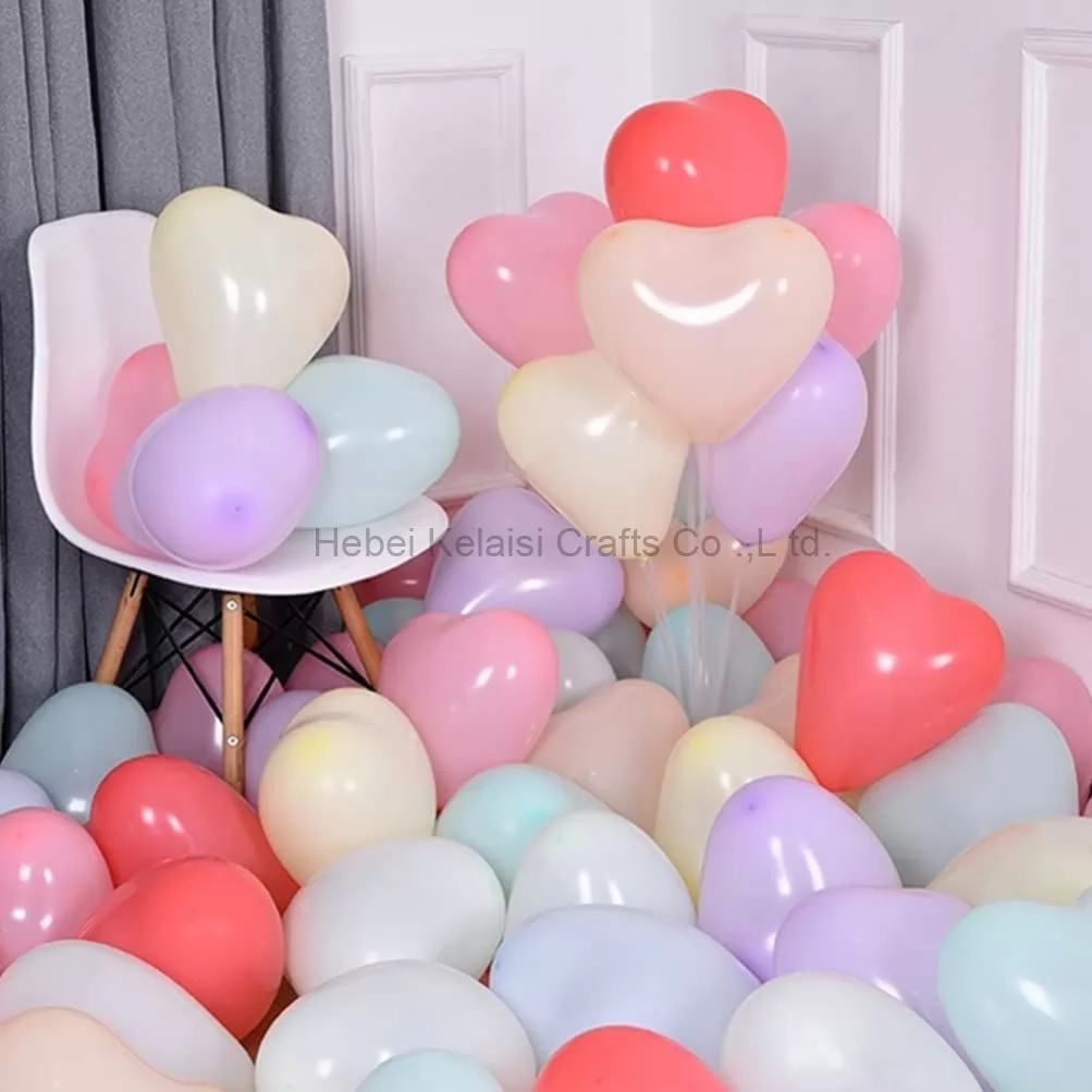 Macaron color Heart Latex Balloons