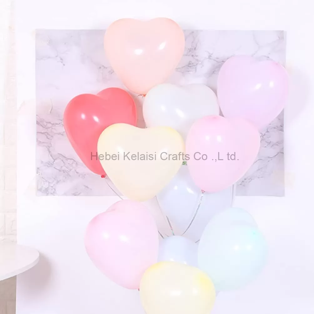 Macaron color Heart Latex Balloons