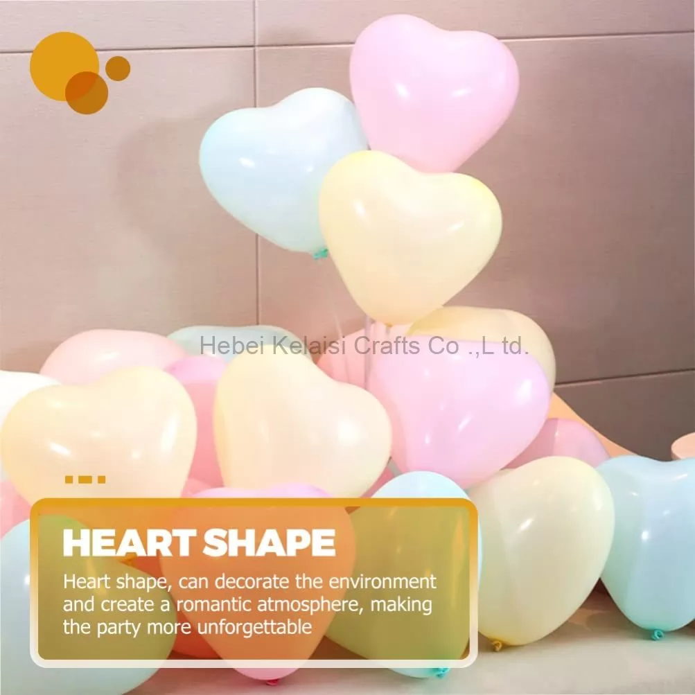 Macaron color Heart Latex Balloons