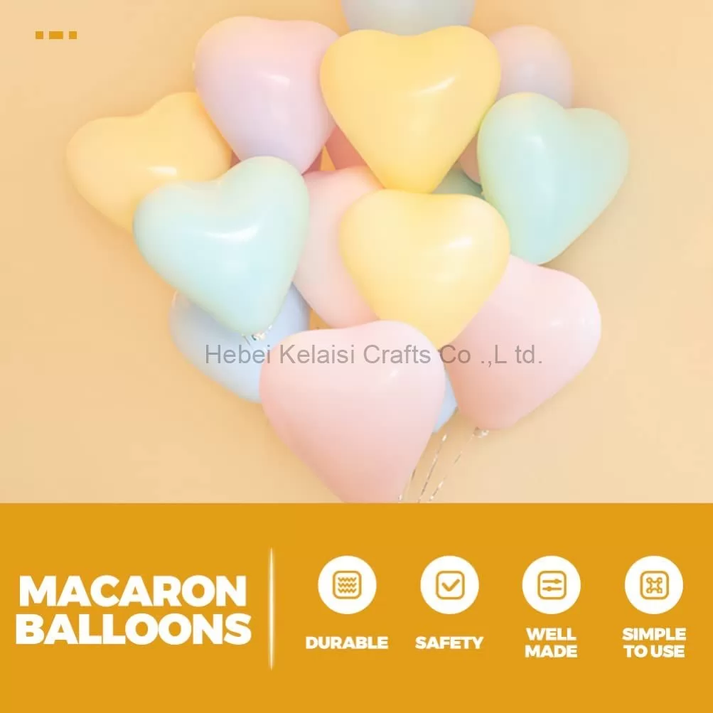 Macaron color Heart Latex Balloons