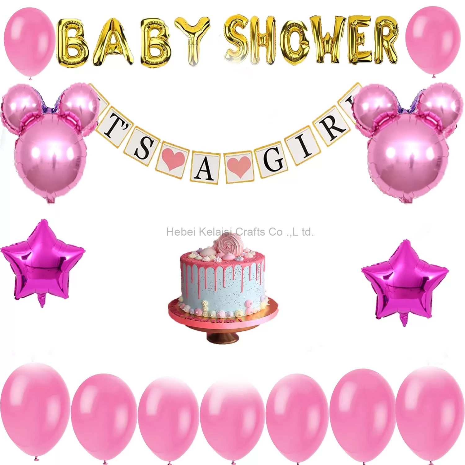 Pink Birthday Party Decoration set