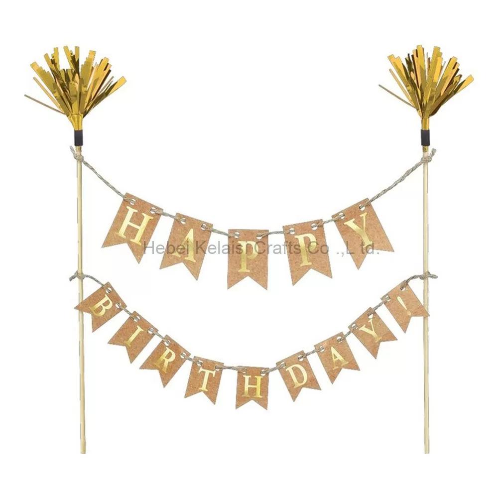 party decorations star glitter banner pull flag