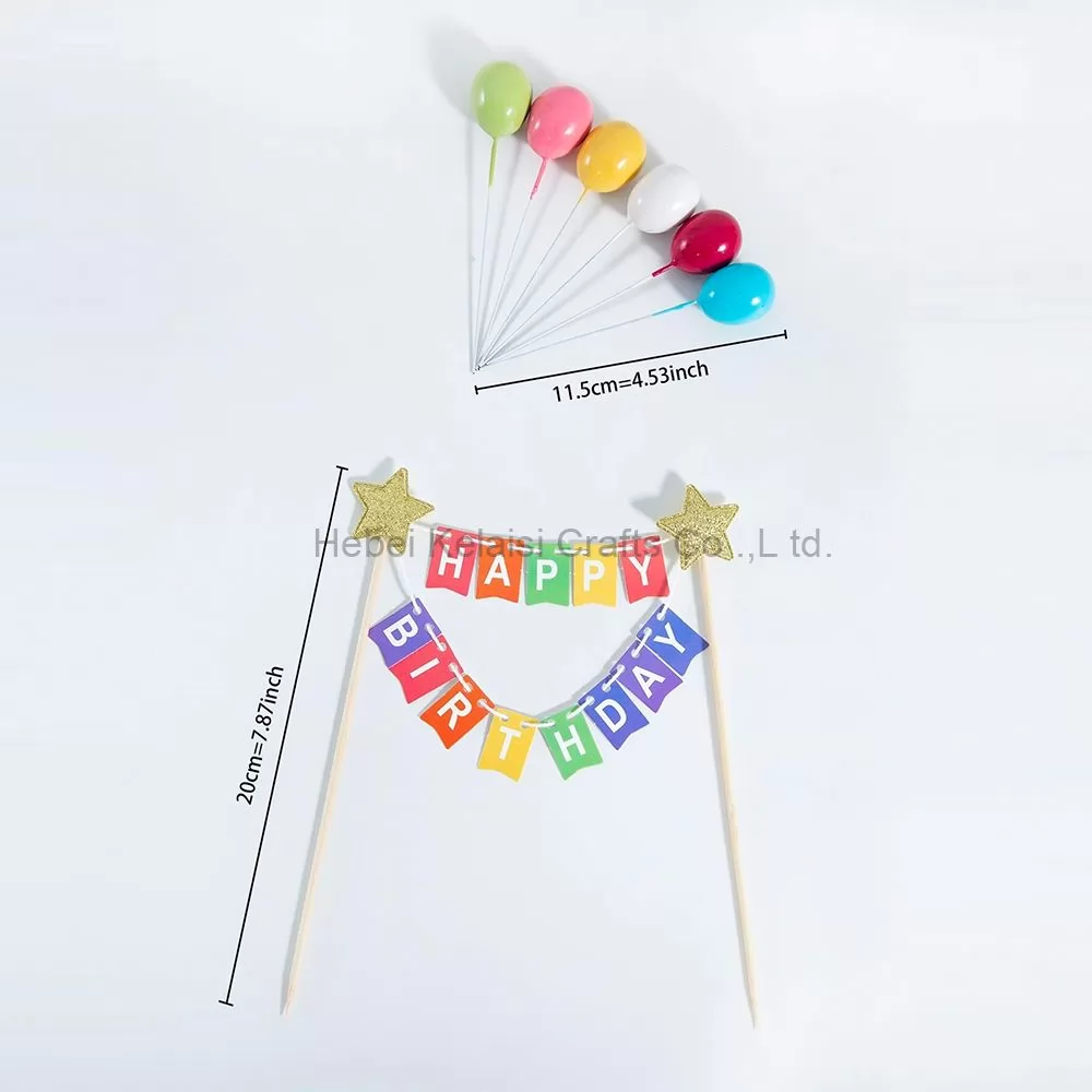 Colorful cake decoration banner pull flag party supplies