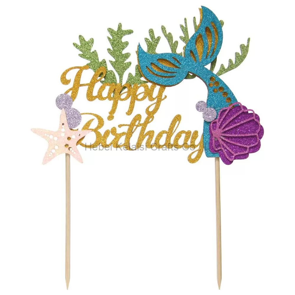 Mermaid Cake Topper Decoration Plug-in