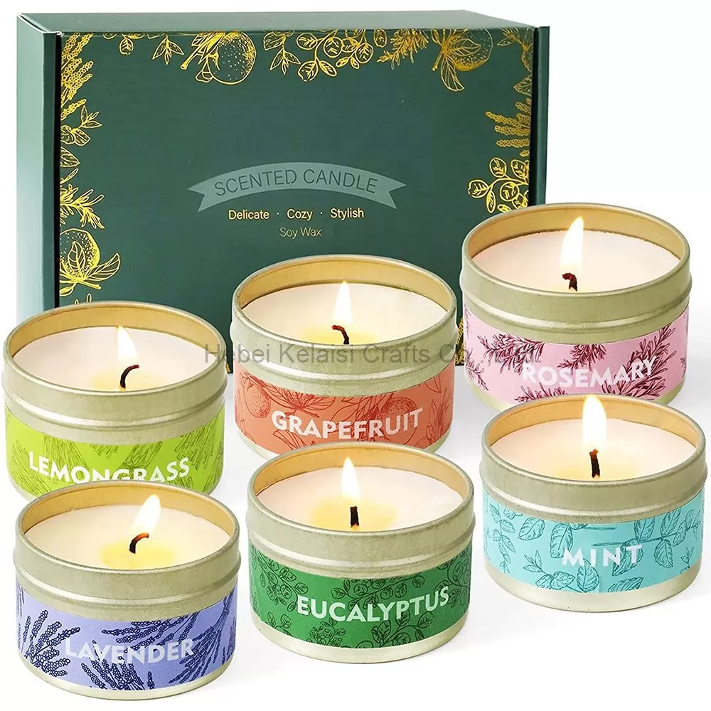 Essential Oils Added Candles Gift Set