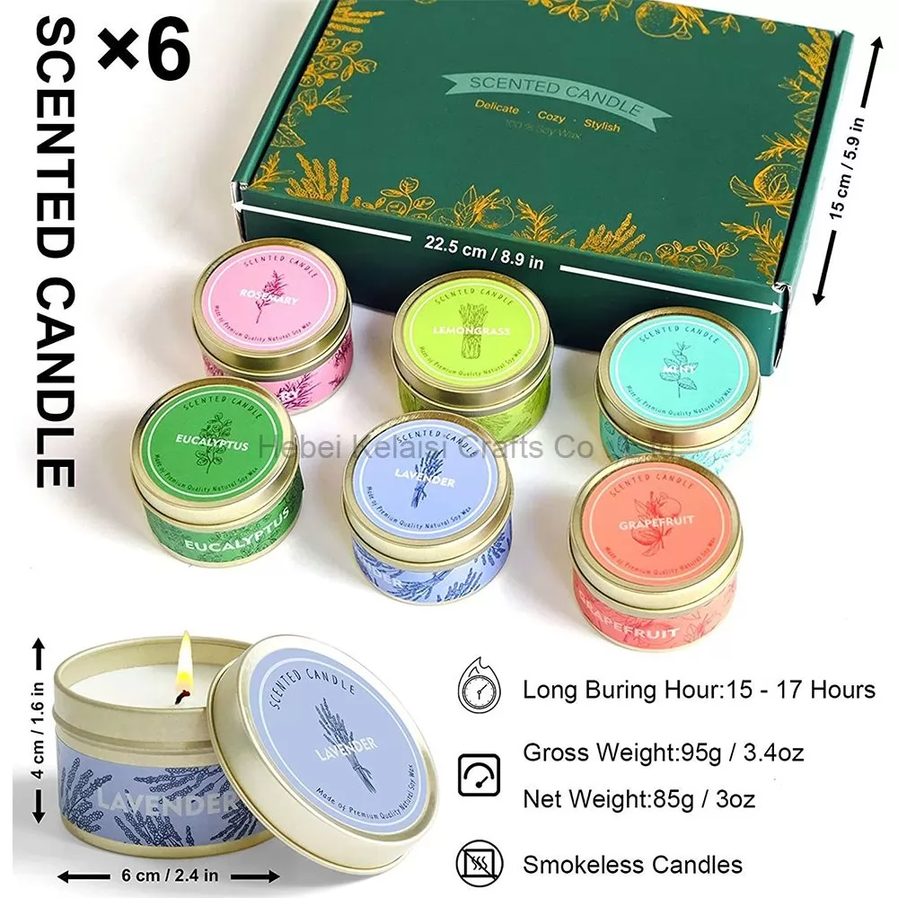 Essential Oils Added Candles Gift Set