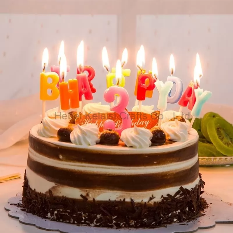 sparkler magic happy birthday colour cake letter candle