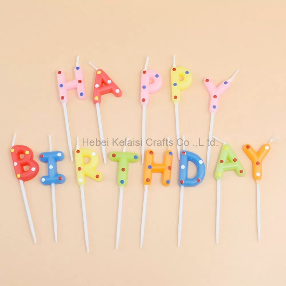 decorative letter birthday candles for kids