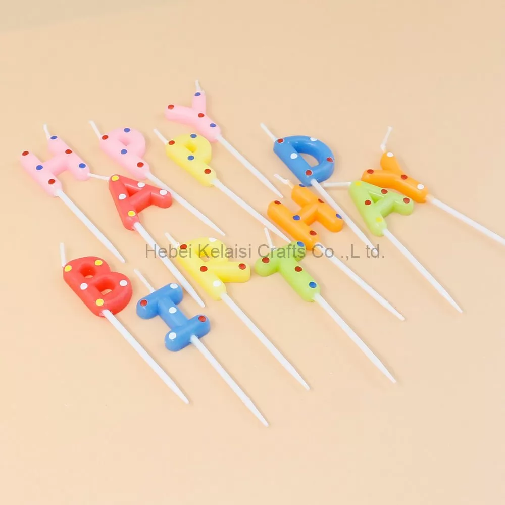 decorative letter birthday candles for kids