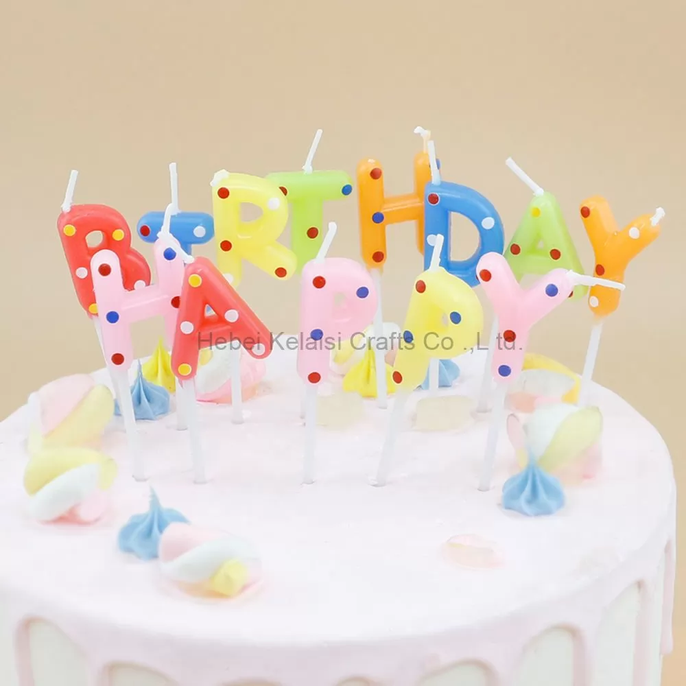 decorative letter birthday candles for kids