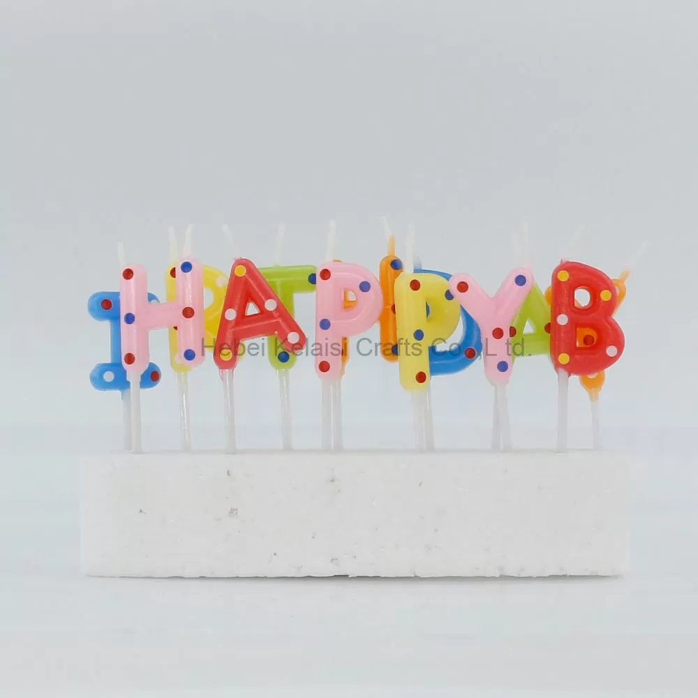 decorative letter birthday candles for kids