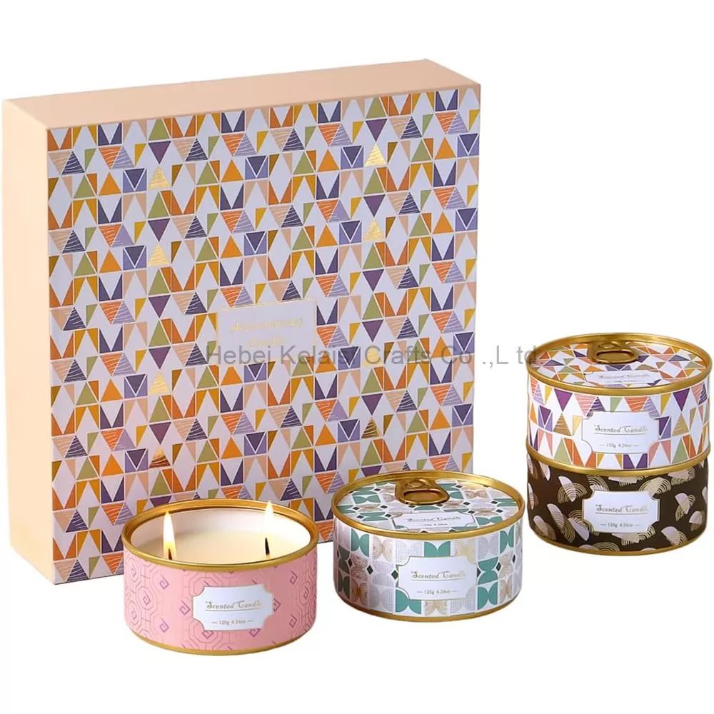 christmas scented tin candles gift set