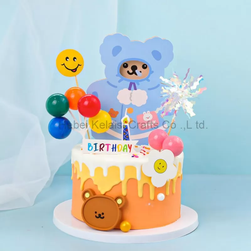 Colorful cartoon cake decoration candles