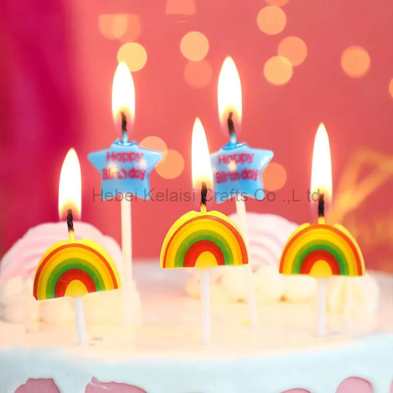 Colorful cartoon cake decoration candles