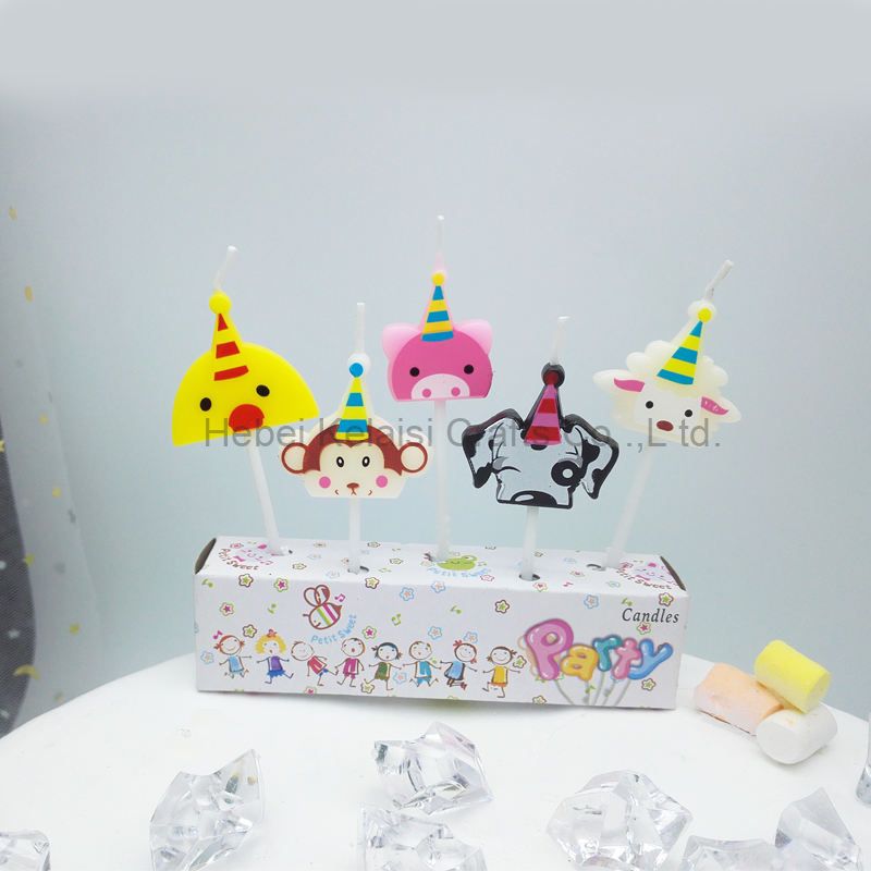 Animal-shaped cartoon cake candles
