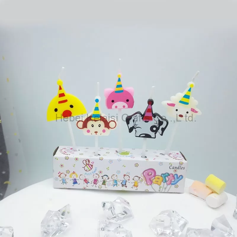 Animal-shaped cartoon cake candles