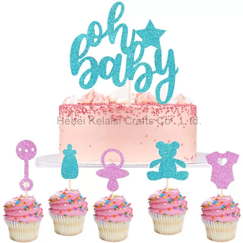 Paper Cake Toppers Degradable Decoration Party Supplies