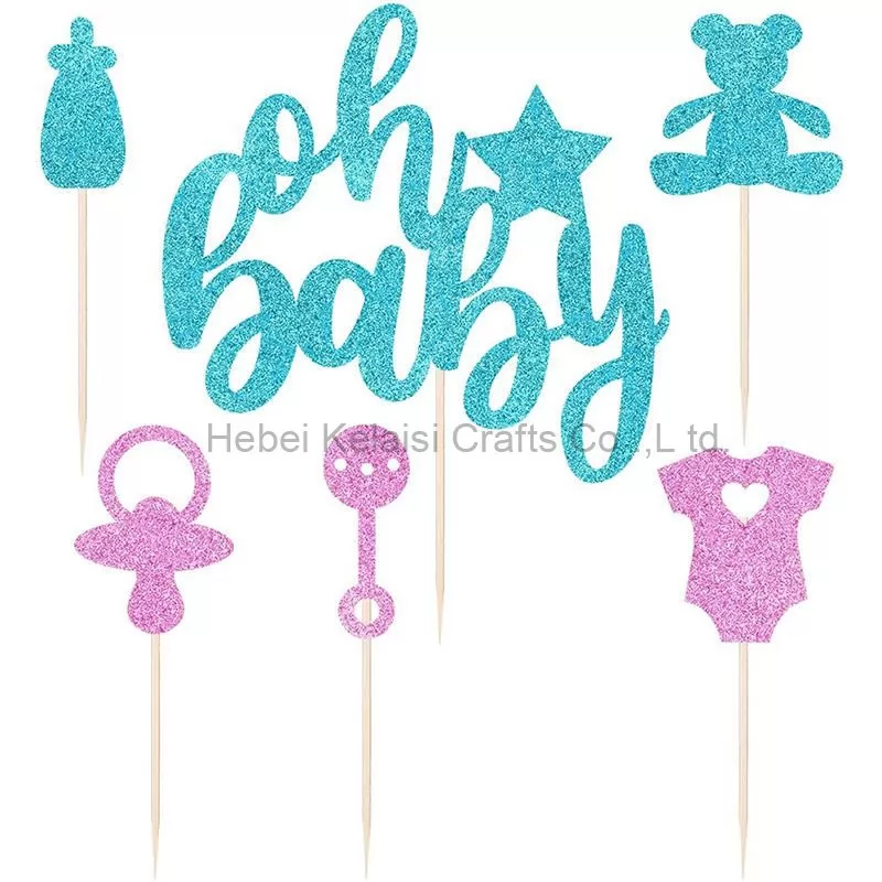 Paper Cake Toppers Degradable Decoration Party Supplies