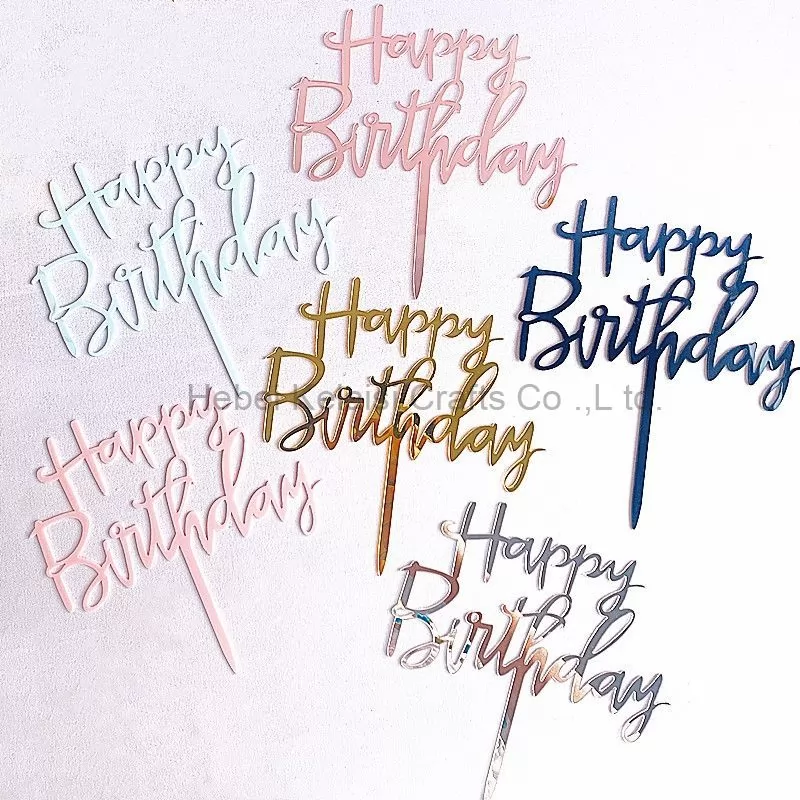 Birthday Decorations Acrylic Cake Topper Party Supplies