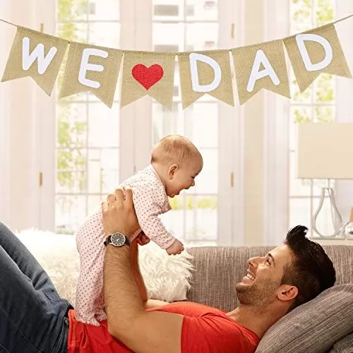 Father's Day banner on burlap background