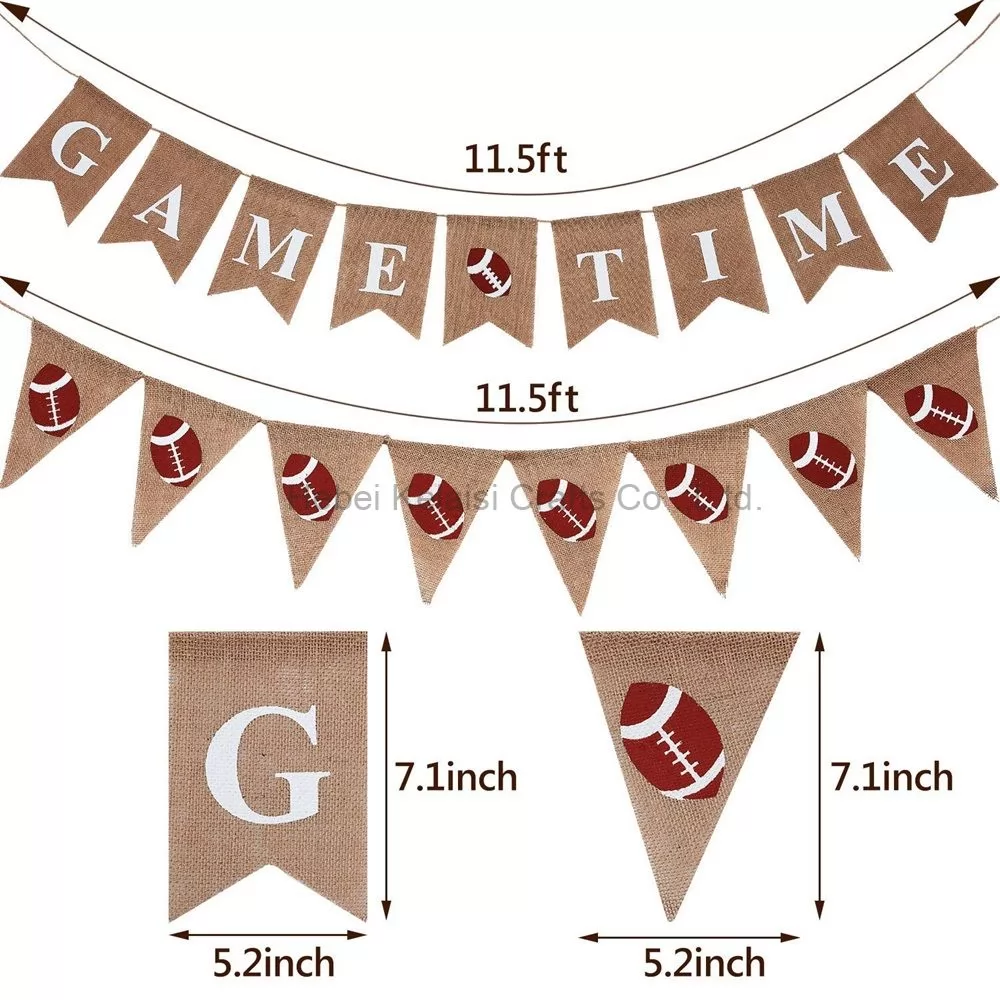 Decorated flags for football game parties