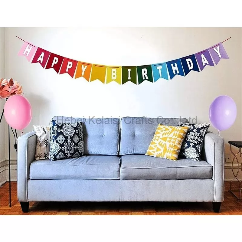 Happy Birthday Banner Rainbow Party Supplies