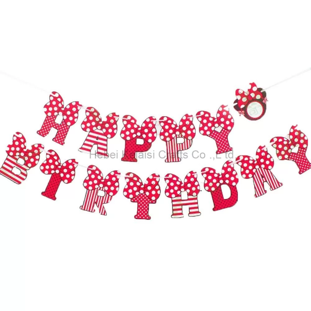 Mickey Mouse Happy Birthday Party Banner Flags