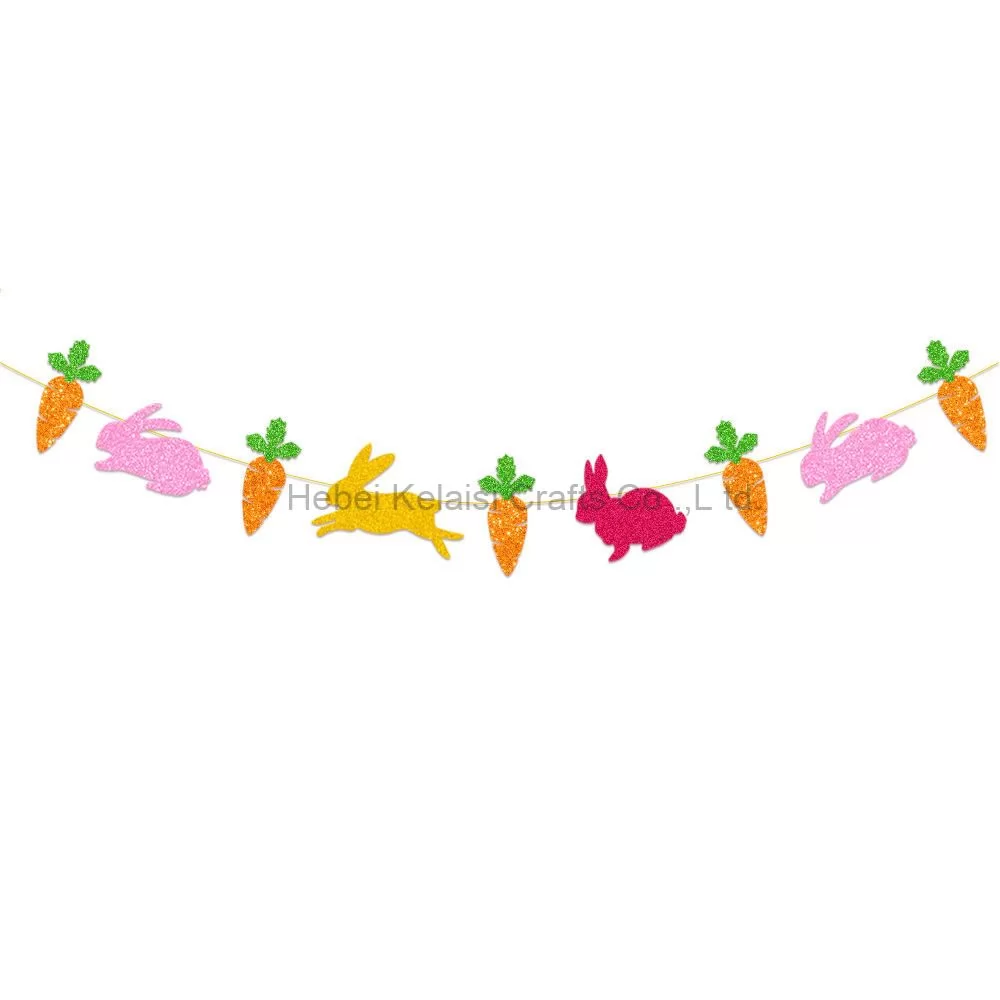 Golden Glitter Easter Birthday Banner