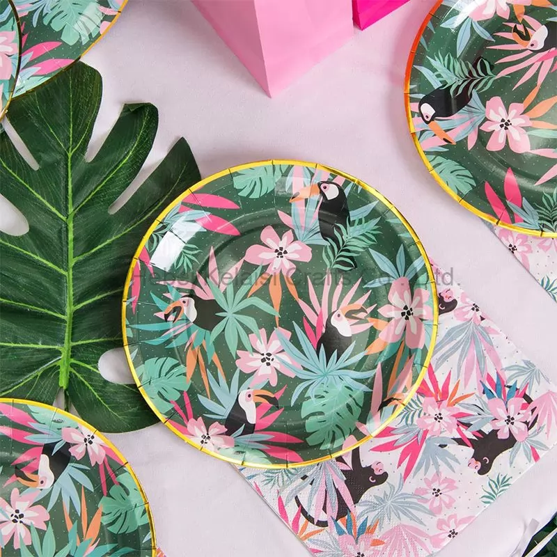 Easy Joy Summer Tropical Party Tableware