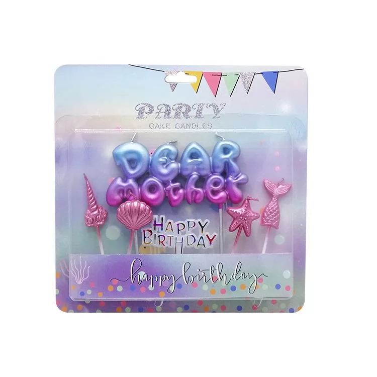 Blue Purple Powder gradient birthday candle