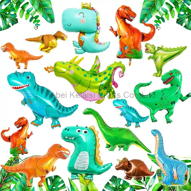 15 PCS Dinosaur Themed Party Foil Balloons