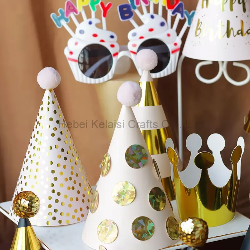 Party decoration Polka dot stripe birthday party hat