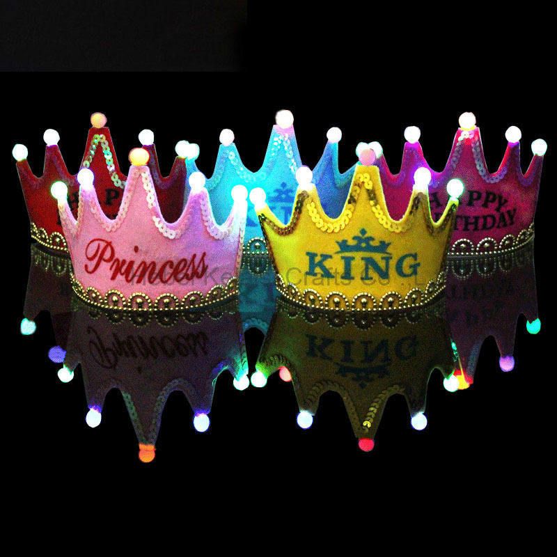 led Flash Crown Styling Birthday party hat